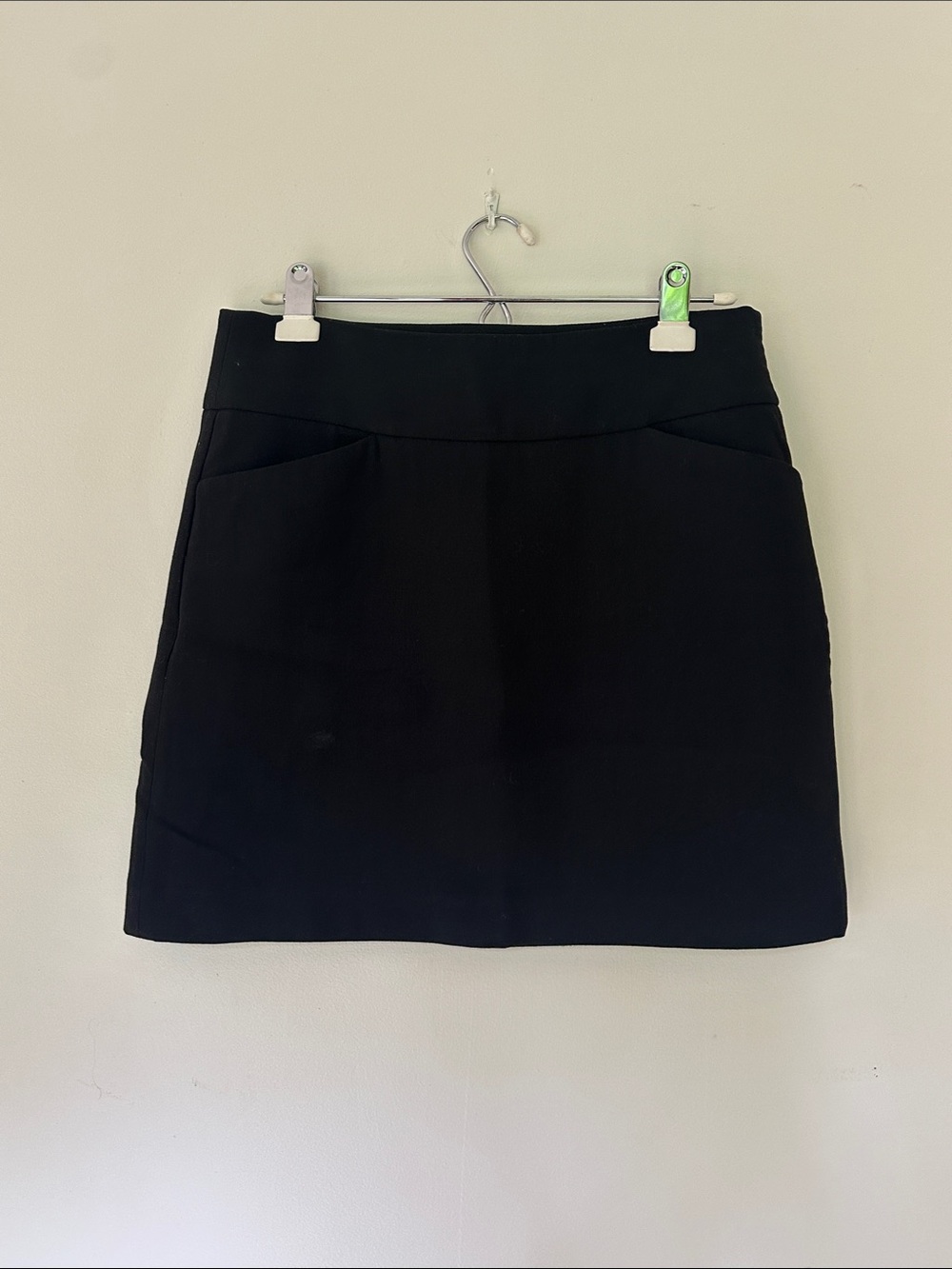 LOFT Black Ponte Mini Skirt